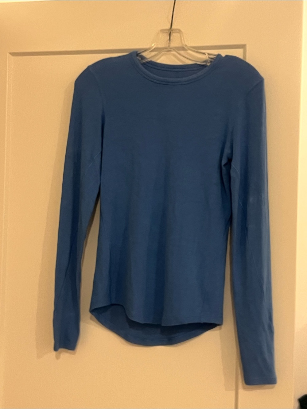 Lululemon blue ribbed crewneck long sleeve top